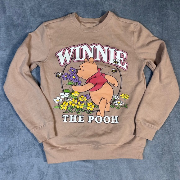 Disney Tops - Disney Winnie the Pooh Graphic Sweatshirt Women's XS Beige Crewneck Pullover
